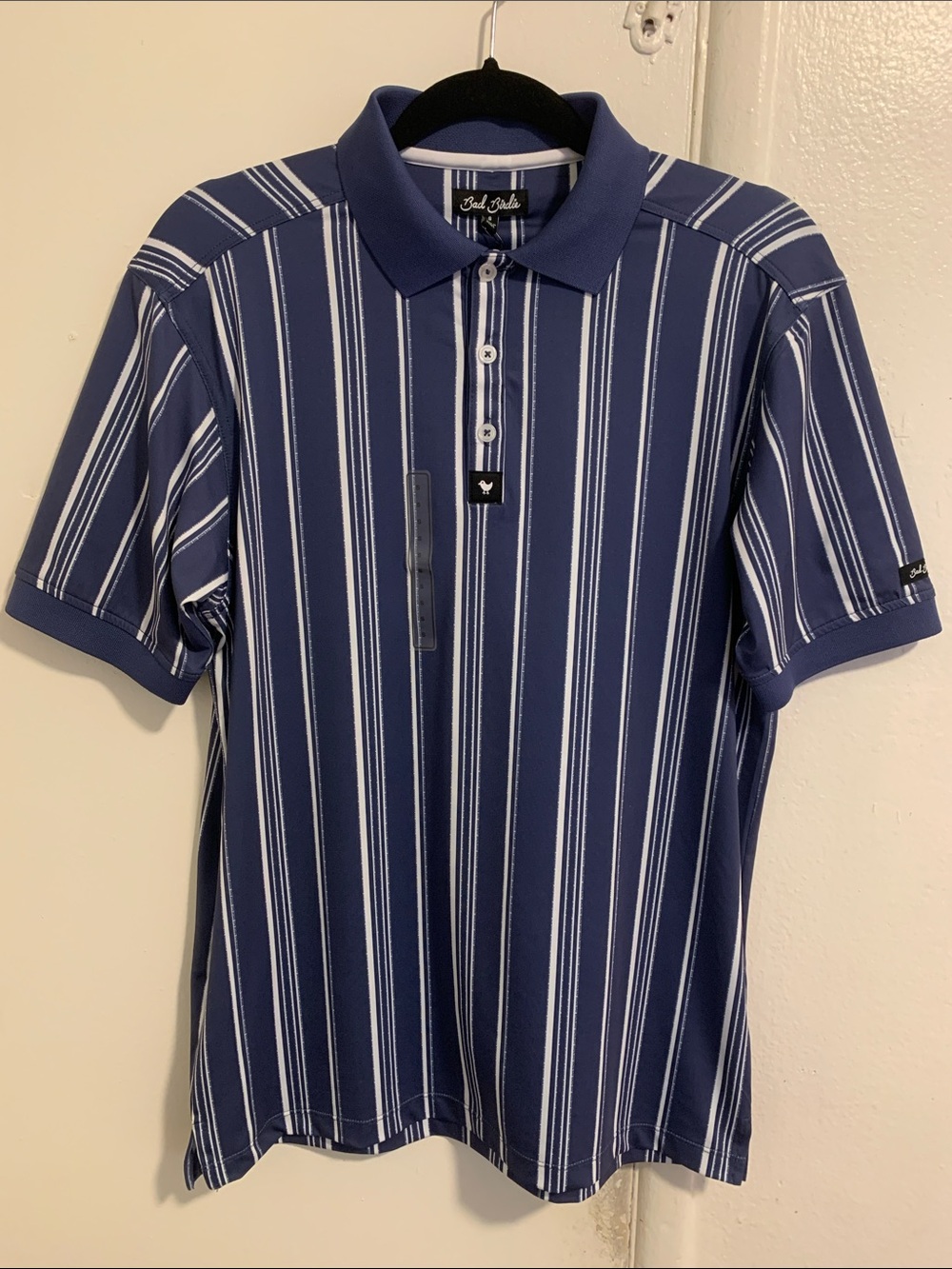 Men’s Bad Birdie golf polo “winning streak cobalt” NWT!